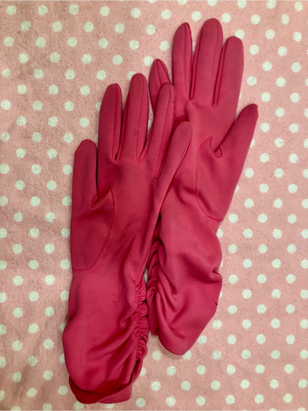 Vintage Hansen Gloves 7 Raspberry Pink - Picture 2 of 10